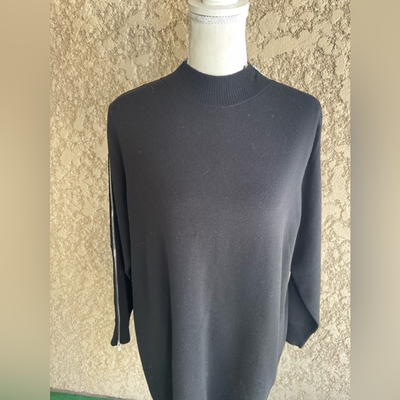 Rag & Bone Black Long Sleeve Maxi Dress with Zippers, Size Small - Picture 3 of 10